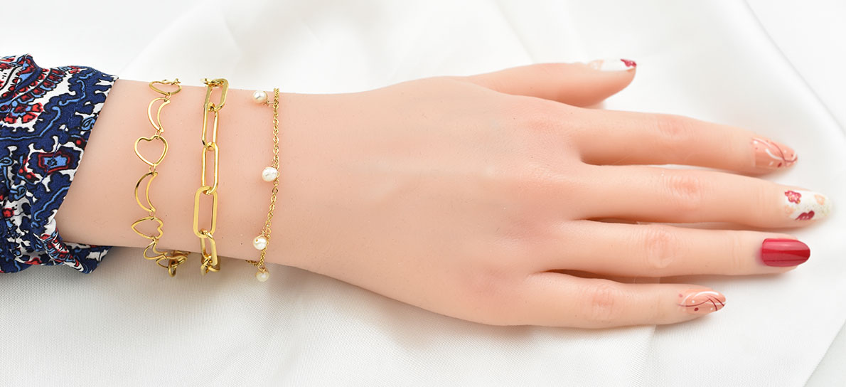 Loelia Gold Bracelet 6MM Βραχιόλι από ανοξείδωτο ατσάλι 316L